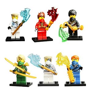 Boneco Bloco de Montar Ninjago Techno Robes – Kit 6 Personagens