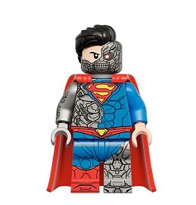 Boneco Bloco de Montar Ciborgue SuperMan Vilão Super-Homem