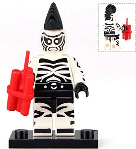 Boneco Bloco de Montar Super Visão Zebra-Man DC