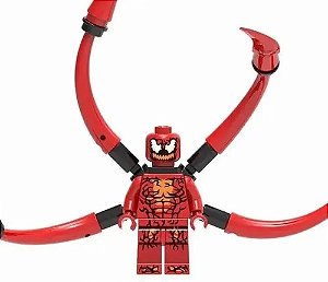Boneco Bloco de Montar Vilão Venom Carnage - Tempo Carnificina