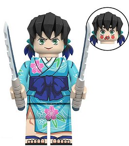 Boneco Bloco de Montar Demon Slayer Inosuke Hashibira