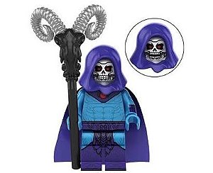 Boneco Bloco de Montar Vilão Esqueleto Mestres do Universo
