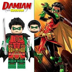 Boneco Bloco de Montar Robin Damian Wayne DC