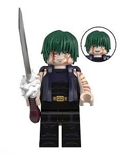 Boneco Bloco de Montar Maki Zenin Jujutsu Kaisen