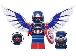 Boneco Bloco de Montar Capitão America (Sam Wilson)