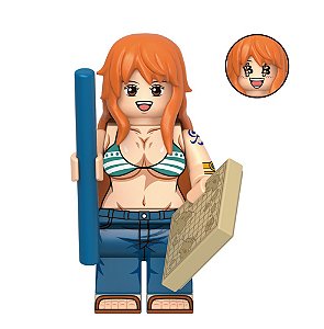 Boneco Bloco de Montar Nami (navegadora) One Piece