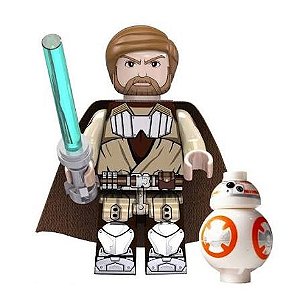 Boneco Bloco Montar Obi-Wan e BB-8 Star Wars