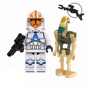 Boneco Bloco Montar Ahsoka’s Clone Trooper e Droid Star Wars