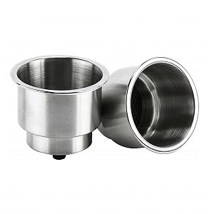 Porta Copos de Embutir em Aço Inox para Barcos e Lanchas
