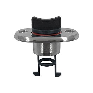 Bujão de Dreno Para Barcos em Aço Inox e Fecho em PVC 1 Pol