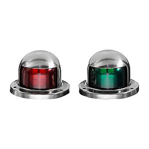 Luz de Navegação Bombordo e Boreste em Aço Inox 12v