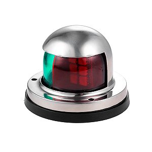 Luz De Navegação Bicolor BB/BE LED 12V 225° em Aço Inox Visibilidade 1MN