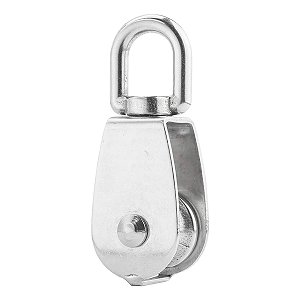 Moitão em Aço Inox Com Roldana Simples 20 mm Cabo 5 mm