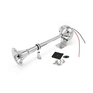 Buzina Elétrica Náutica 1 Corneta 24V em Aço Inox 410 mm X 101 mm