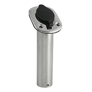 Porta Vara Canico Inclinado em Aço Inox 316 Com Tampa 2 Pol X 228 mm