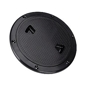 Tampa De Inspeção em ABS Preta 4 Polegadas com Vedação