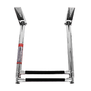 Escada Náutica em Aço Inox 2 Degraus Barcos Lanchas Veleiro