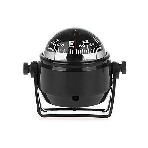 Bússola Náutica Preta P/ Barcos Lanchas Off-Road