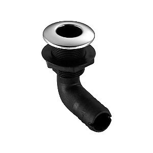 Saída de Costado Em Nylon 90 graus em L Acabamento Em Inox 316 3/4 Pol