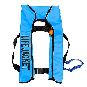 Colete Salva Vidas Inflável Homologado SOLAS Cor Azul