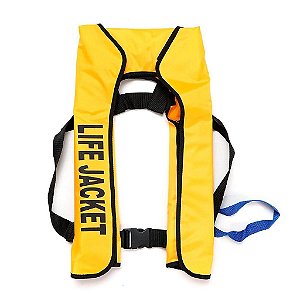 Colete Salva Vidas Inflável Homologado SOLAS Cor Amarela