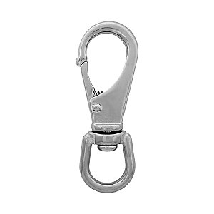 Mosquetão Engate Rápido C/ Destorcedor Em Aço Inox 316 - 117 mm