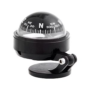 Bússola Náutica Sobrepor Em ABS Cor Preta