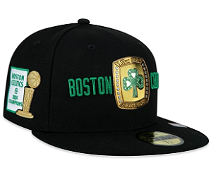 BONÉ NEW ERA 59FIFTY "CELTICS 18x CHAMPIONS"
