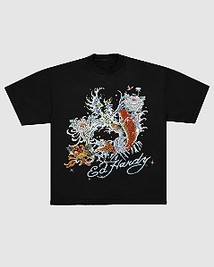 CAMISETA ED HARDY "CARPA" COM PEDRARIA