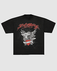 CAMISETA ED HARDY "BRAVE HEARTS" COM PEDRARIA