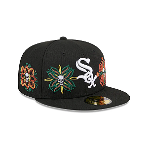BONÉ NEW ERA 59FIFTY "CHICAGO WHITE SOX - SKULL E FLOWERS"