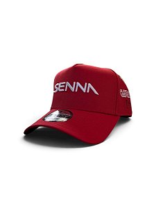 BONÉ NEW ERA 9FORTY AYRTON SENNA "3x CAMPEÃO" ACOMPANHA PIN