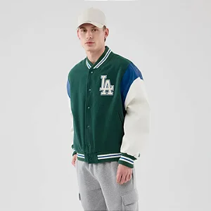 JAQUETA NEW ERA VARSITY MLB LOS ANGELES DODGERS - DARK GREEN