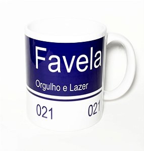 Caneca Favela Placa Carioca - Linha Casa laje021