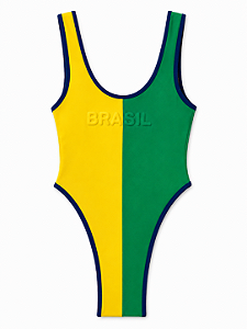 Maiô Body Brasil Asa Delta – Verde e Amarelo