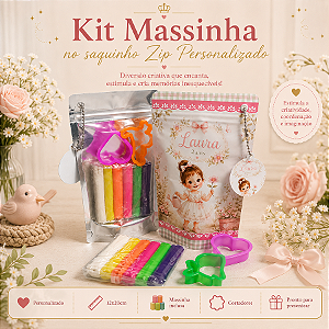 10 Kits Massinha no Saquinho Zip - Lembrancinha Infantil