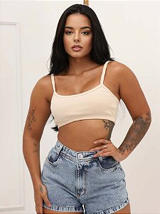 Top Alça com Elastico e Forro