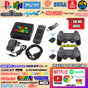 Video Game Multijogos Retro 100.000 Jogos + 2 Controles Ps2 Sem Fio - GAME  LIFE BRASIL