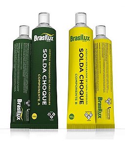Solda Choque 145gr Cola Bicomponete Para Plásticos  Brasilux