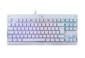 Teclado Dark Avenger K568W RGB Branco Outemu Blue Redragon