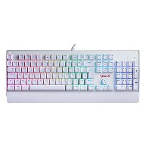 Teclado Gamer Kala K557W RGB Branco Outemu Red Redragon