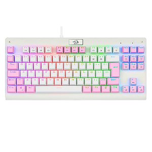 TECLADO  DARK AVENGER RGB BRANCO E ROSA SWITCH AZUL