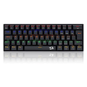 Teclado Mecânico Gamer Redragon Lakshmi Rainbow Brown  K606R