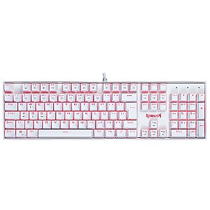 Teclado Gamer Mitra K551W Branco Outemu Black Redragon