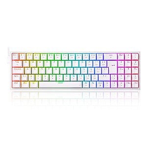 TECLADO MECANICO GAMER POLLUX RGB BRANCO SWITCH RED