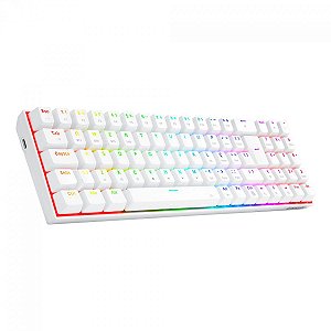 Teclado Mecânico Gamer Redragon Zed White Pro RGB Switch