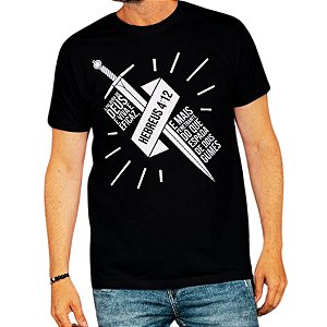 Camiseta Evangélica Masculina Gospel Espada do Espirito