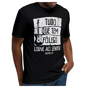 Camiseta para Músico Cristão Gospel Evangélica Guitarra