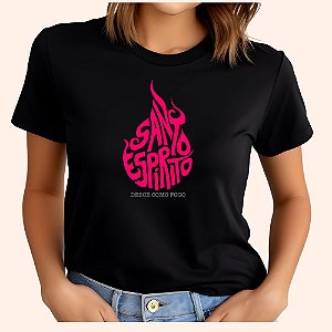 Camiseta Feminina Gospel Cristã Santo Espirito Baby Look