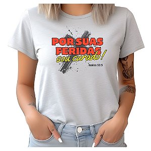 Baby Look Cristã Gospel Evangélica Por suas Feridas Promoção